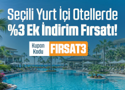 Seçili Yurt İçi Otellerde %3 Ek İndirim! !!