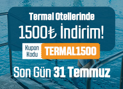Termal Otellerinde Geçerli 1.500 TL İndirim Kuponu !!