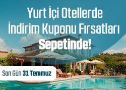 Yurt İçi Otellerde İndirim Kuponu Fırsatları Sepetinde! !!