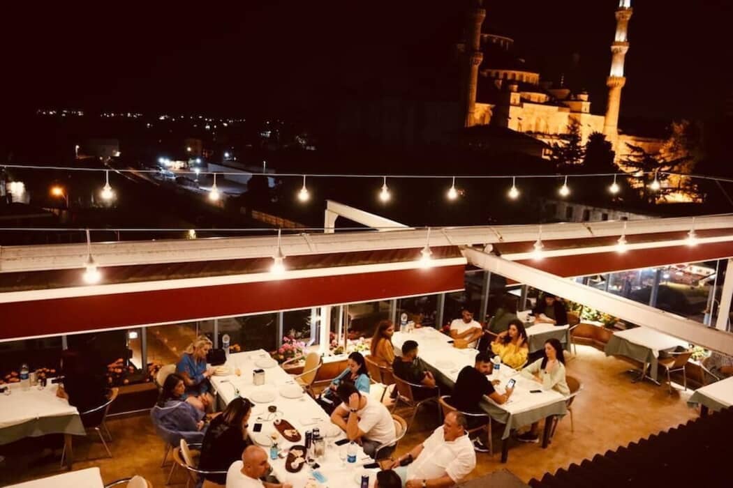 Blue House Hotel Teras/veranda