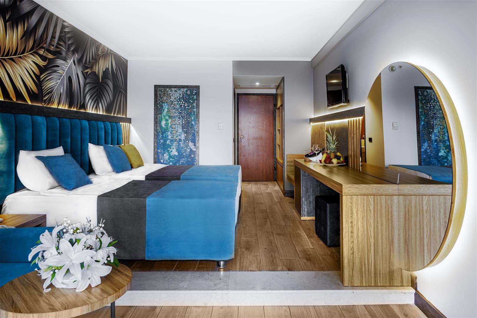 En fazla 3 yetişkin + 2 çocuk veya 2 yetişkin + 2 çocuk.