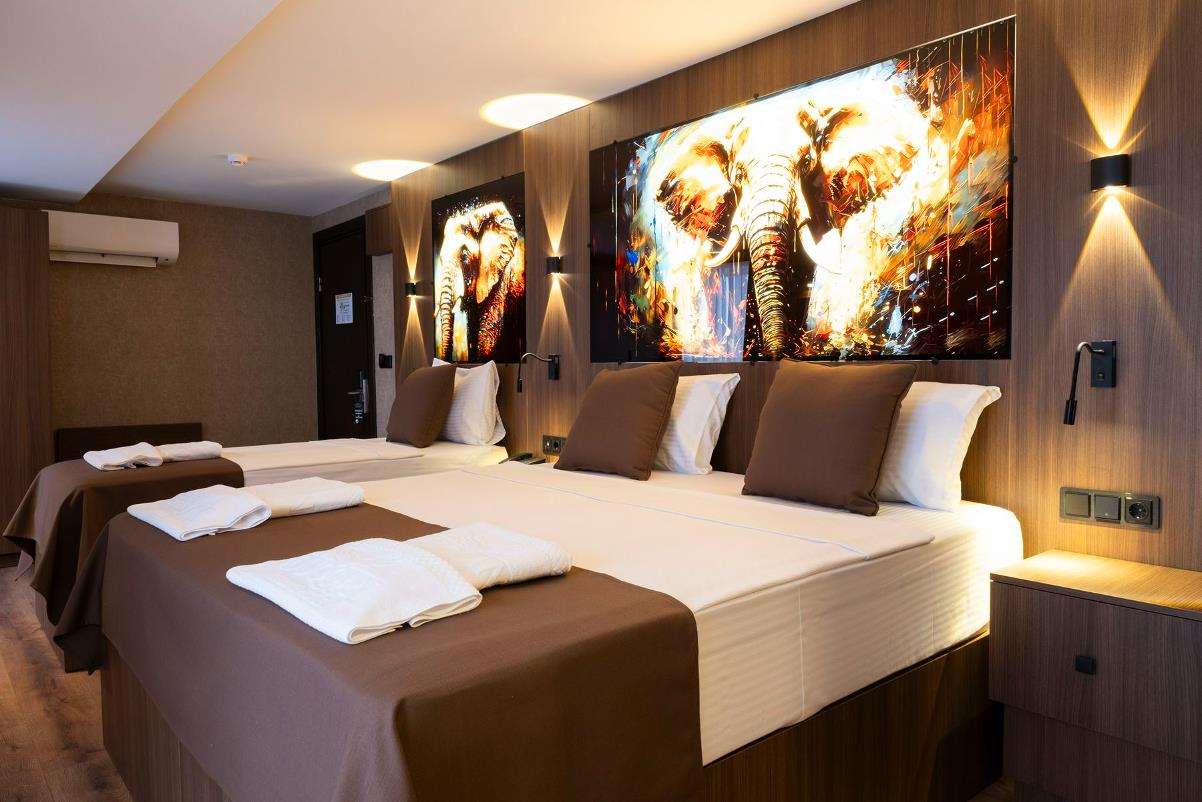 En fazla 3 yetişkin + 1 çocuk veya 2 yetişkin + 2 çocuk.