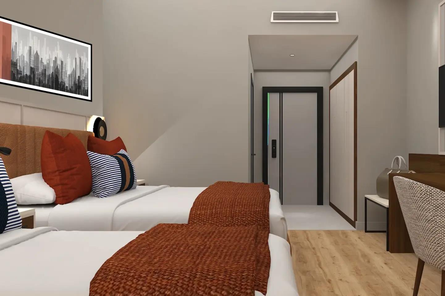 En fazla 3 yetişkin veya 2 yetişkin + 1 çocuk.